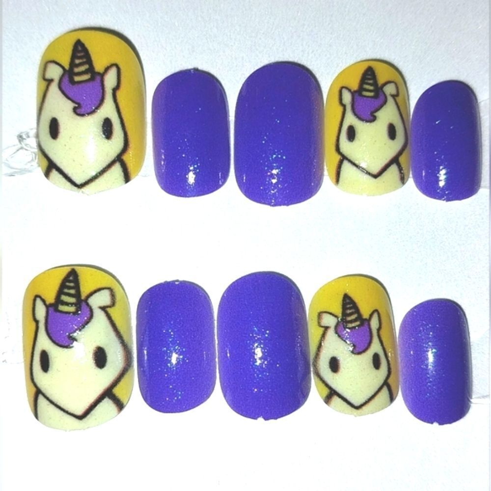 Kids custom 10pc  press on nails for girls and teens